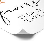 Boho Herbstflorale Gefälligkeitszeichen Poster (Ecke)