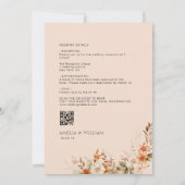 Boho Herbstflorale Hochzeit Einladung (Rückseite)