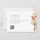 Boho Herbstflorale Hochzeit RSVP Karte (Vorderseite)