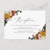 Boho Herbstflorale Hochzeitsempfehlung Begleitkarte (Vorderseite)