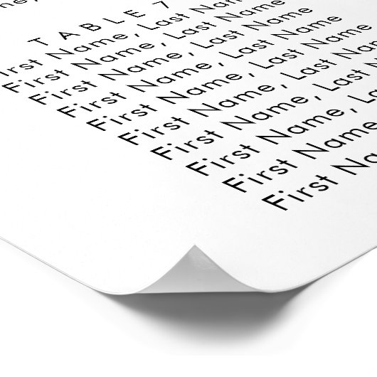 Boho Herbstflorale Hochzeitssitzkarte Poster (Ecke)