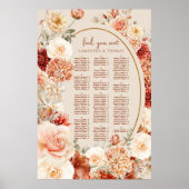 Boho Herbstgarten Gewürze Orangenrost Alphabetisch Poster (Vorne)