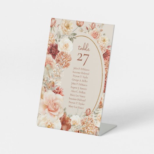 Boho Herbstgarten Gewürze Orangenrost Sockelschild (Vorderseite)