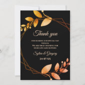 Boho Herbsthochzeit Dankeskarte (Vorderseite)