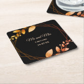 Boho Herbsthochzeit Rechteckiger Pappuntersetzer (angewinkelt)