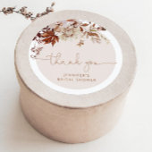 Boho Herbstlaubs Brautparty Runder Aufkleber