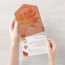 Boho Herbstlaubs Burnt Orange fällt auf Hochzeit i
