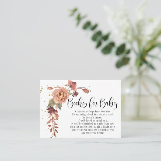 BOHO Herbstleaves Fall Blume Kinderbuch Visitenkarte (Stehend Vorderseite)