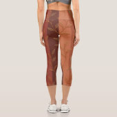 Boho Herbstleaves gestrichen Capri Leggings (Rückseite)