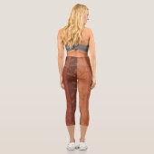 Boho Herbstleaves gestrichen Capri Leggings (Rückseite)