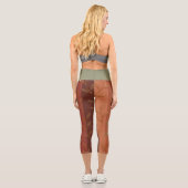 Boho Herbstleaves gestrichen Capri Leggings (Rückseite)