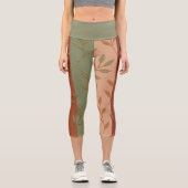 Boho Herbstleaves gestrichen Capri Leggings (Vorderseite)