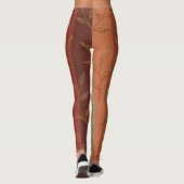 Boho Herbstleaves gestrichen Leggings (Rückseite)
