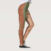 Boho Herbstleaves gestrichen Leggings (Rechts)