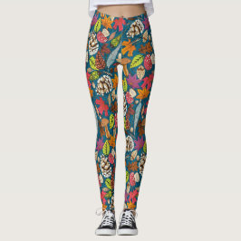 boho Herbstpfau-Leggings Leggings