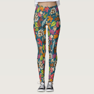 boho Herbstpfau-Leggings Leggings