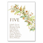 Boho Herbstwaldzweige Hochzeiten Tischnummern (Vorderseite)