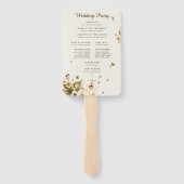 Boho-Herbstwildblume | Hochzeitsprogramm-Handfäche Fächer (Rückseite)