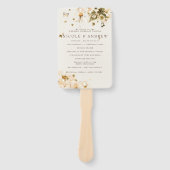 Boho-Herbstwildblume | Hochzeitsprogramm-Handfäche Fächer (Vorderseite)