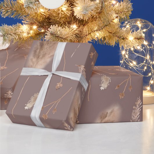 Boho-Herbstwildblumen Geschenkpapier (Feiertage)