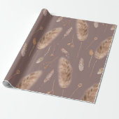 Boho-Herbstwildblumen Geschenkpapier (Ungerollt)