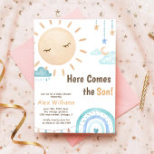 Boho Here kommt der Sohn Sunshine Baby Shower Boy Einladung