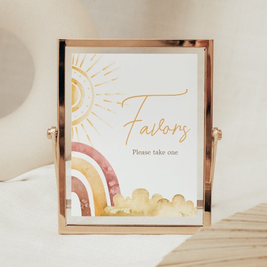 Boho Here kommt die Son Baby Duwer Favors Poster
