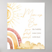 Boho Here kommt die Son Baby Shower Mama Osa Bar Poster (Vorne)