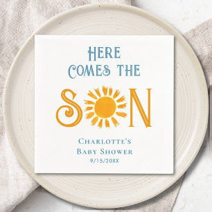 Boho Here kommt die Son Sunshine Baby Dusche Serviette