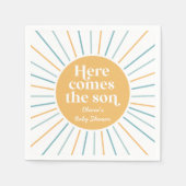 Boho Here kommt die Sonnenscheinsdusche des Sohnes Serviette (Vorderseite)