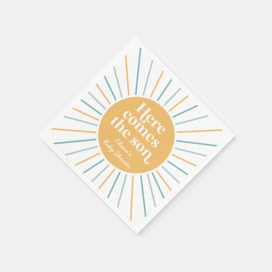 Boho Here kommt die Sonnenscheinsdusche des Sohnes Serviette (Ecke)