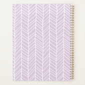 Boho Herringbone Lavender Lila Planer (Rückseite)