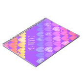 Boho Herz Muster, personalisiert mit Ihrem Namen Notizblock (Linke Seite)