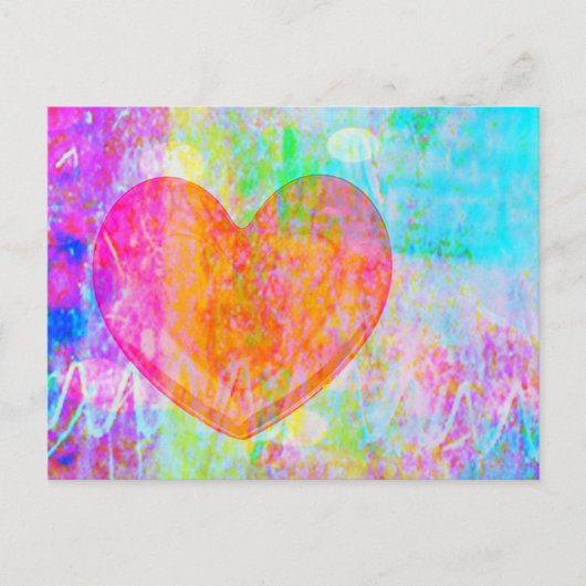 Boho-Herz Postkarte (Vorderseite)