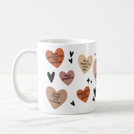 Boho Herz Zitat Geschenk, Lehrernachweis Kaffeetasse (Links)