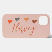 Boho Herzen mit Namen Brauch Case-Mate iPhone Hülle (Rückseite (Horizontal))
