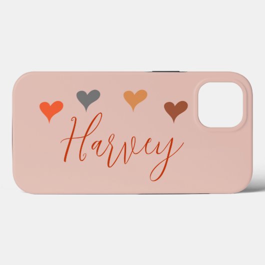 Boho Herzen mit Namen Brauch Case-Mate iPhone Hülle (Rückseite (Horizontal))