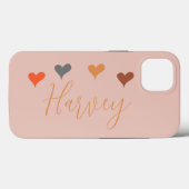 Boho Herzen mit Namen Brauch Case-Mate iPhone Hülle (Rückseite (Horizontal))