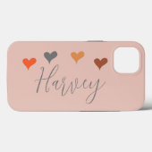 Boho Herzen mit Namen Brauch Case-Mate iPhone Hülle (Rückseite (Horizontal))