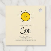 Boho Hier kommt die Son Baby Dusche Geschenkanhänger (Rückseite)