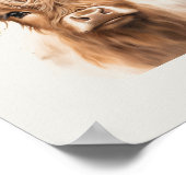 Boho Highland Cow Art Print Poster (Ecke)