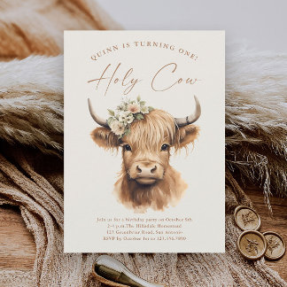 Boho Highland Cow Budget Kindergeburtstag Party