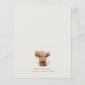 Boho Highland Cow Couples Baby Shower Einladungen (Rückseite)