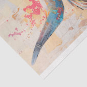 Boho Highland Cow farbenfrohe Malerei Decoupage Seidenpapier (Ausschnitt)