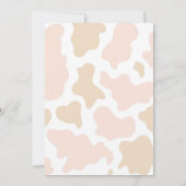 Boho Highland Cow Farm Girl Birthday Einladung (Rückseite)