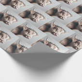 Boho Highland Cow Gipskraut Crown Geschenkpapier (Ecke)