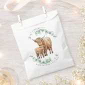 Boho Highland Cow Greenery Farm Animal Baby Shower Geschenktütchen (Ausgeschnitten)