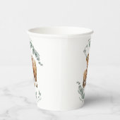 Boho Highland Cow Greenery Farm Animal Baby Shower Pappbecher (Rechts)