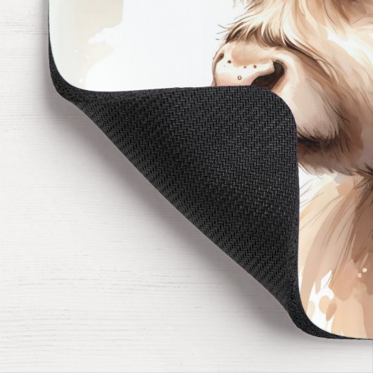 Boho Highland Cow Mousepad (Ecke)