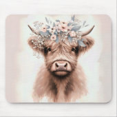 Boho Highland Cow Mousepad (Vorne)